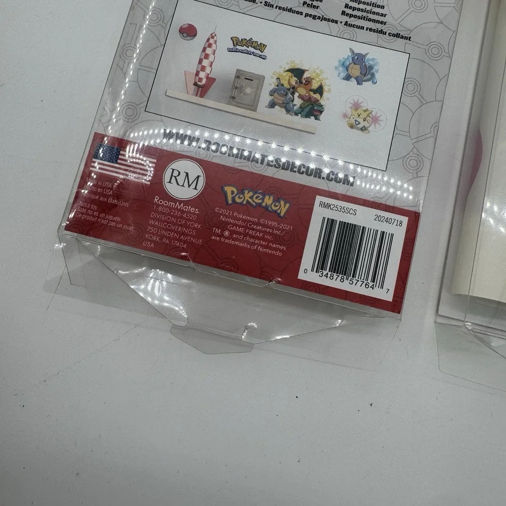 RoomMates Pokemon Peel & Stick Wall Decals 24pc Lot 2 Pikachu Snorlax New Open